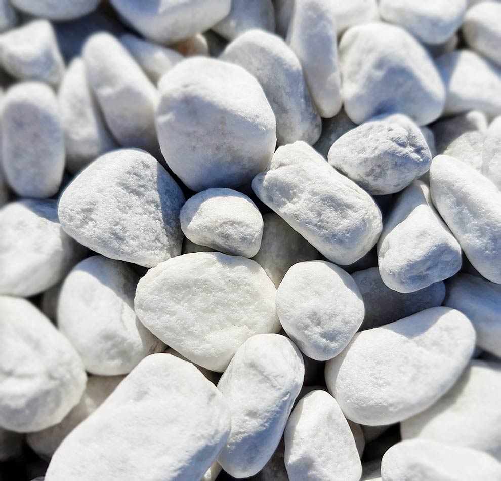 Otoczak Bianco Carrara - kamień dekoracyjny do ogrodu